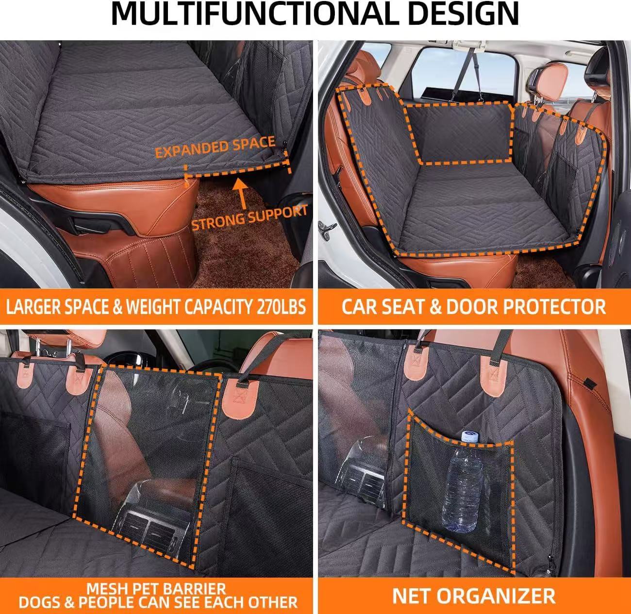 FURRYNOOK-Pet Car Seat Cover Protector