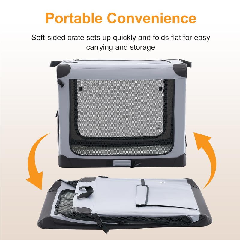 Furrynook-Soft Portable Dog Crate for Medium Pets
