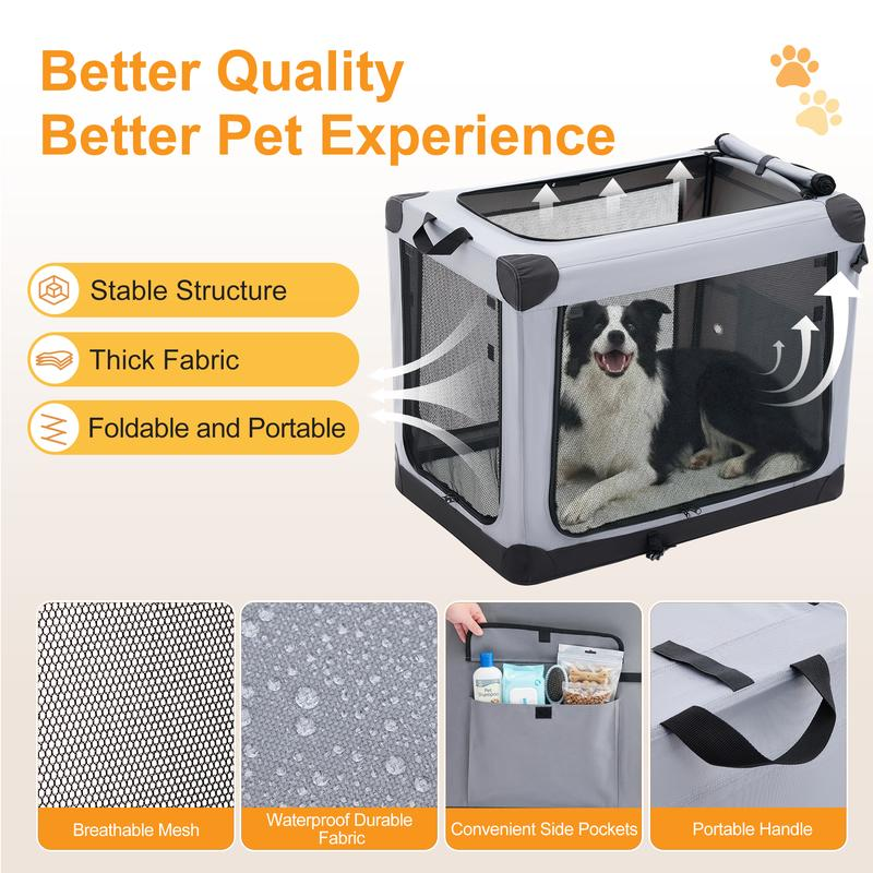 Furrynook-Soft Portable Dog Crate for Medium Pets