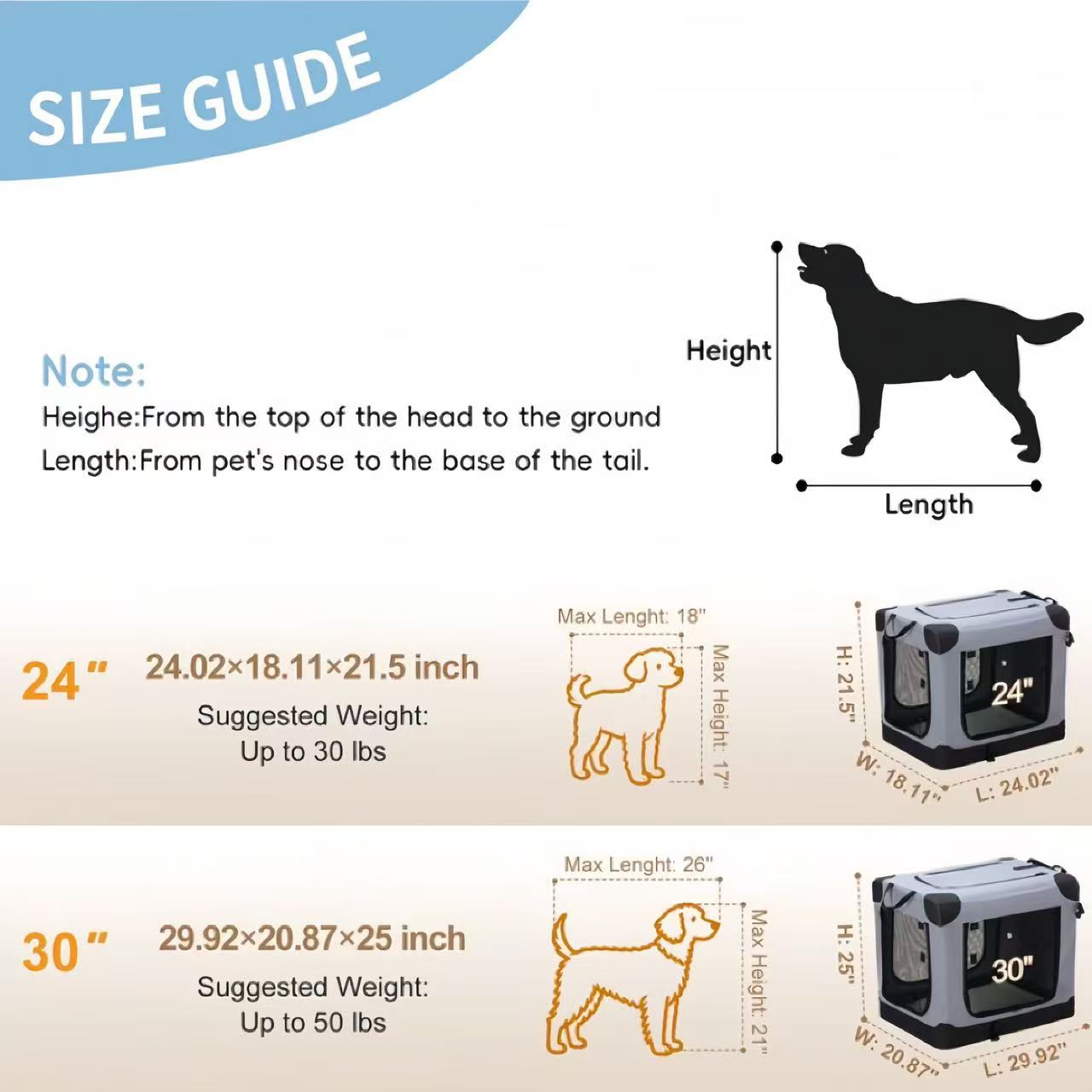 Furrynook-Soft Portable Dog Crate for Medium Pets
